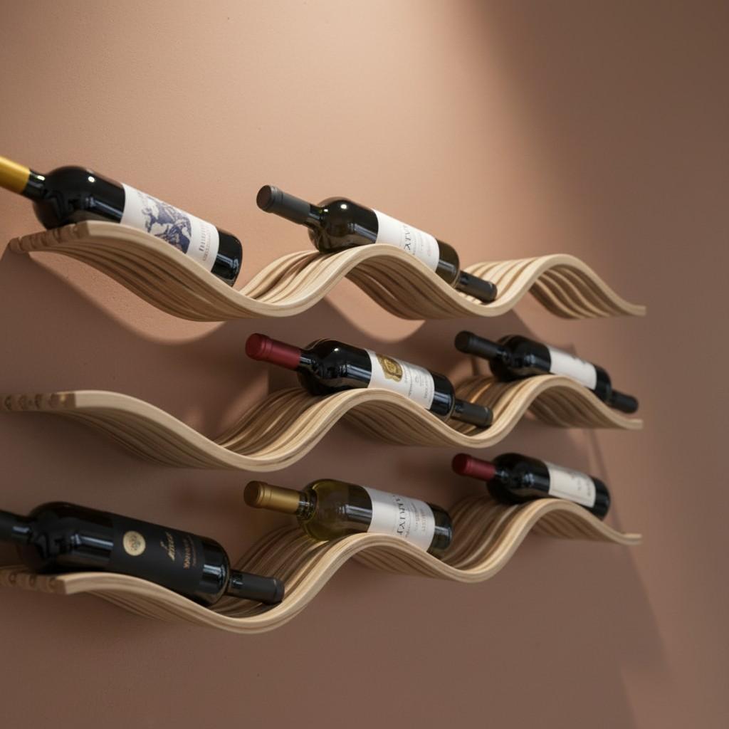 decorative-wave-wood-wine-rack-for-home-bar-storag