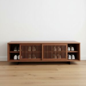 engineered-wood-shoe-rack-front-view-sliding-panel-design