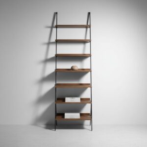 minimalist-ladder-bookshelf-full-view-modern-wood-metal-shel