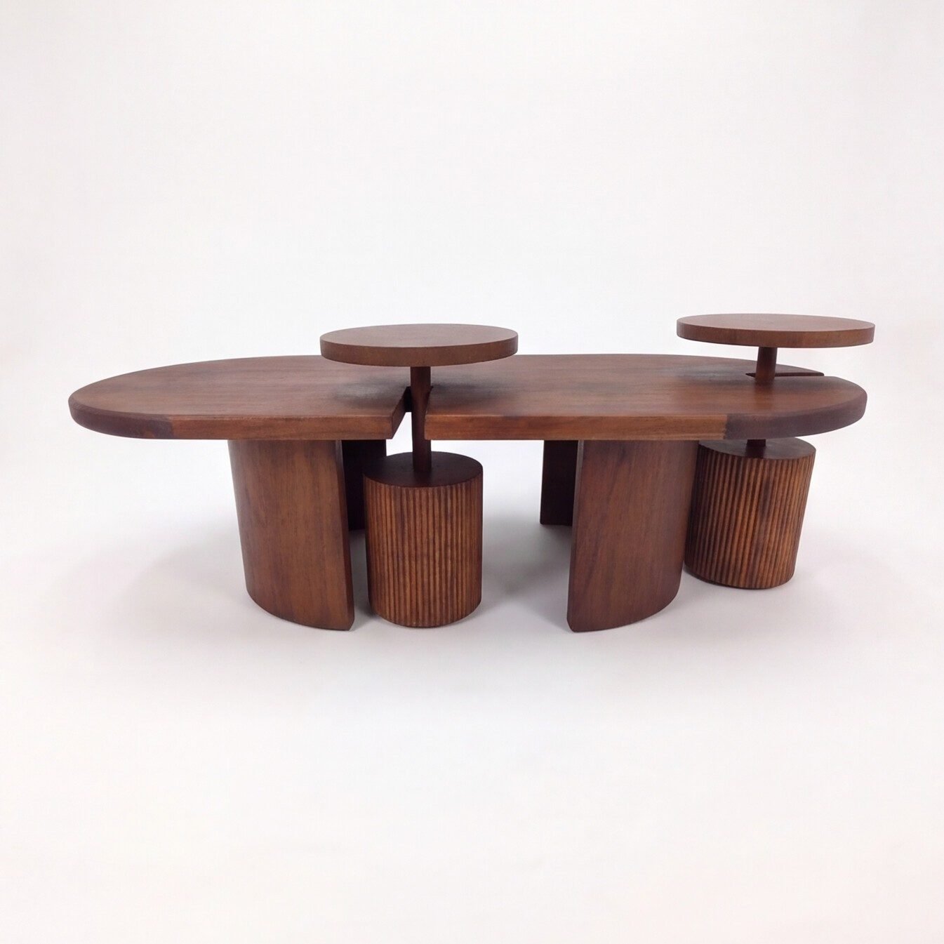 walnut-wood-nesting-coffee-table-set-front-view
